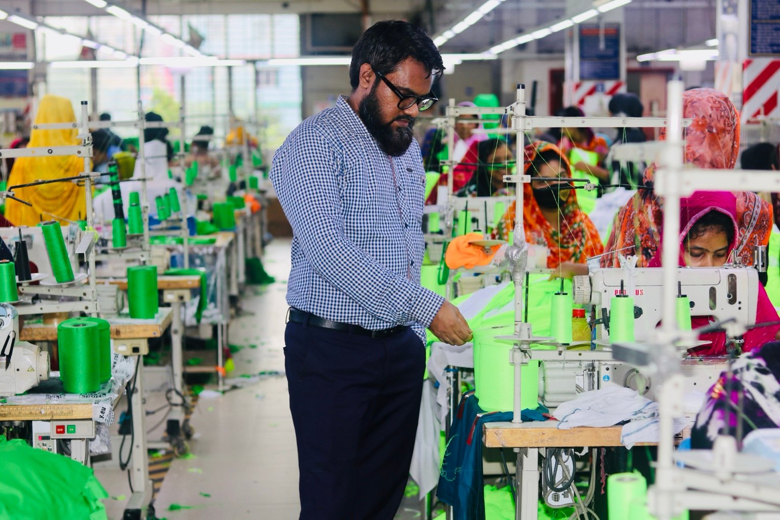 Garment production floor